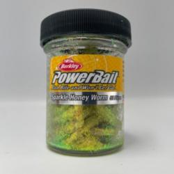 Appat Berkley Powerbait Honey Worm - Par 55 yellow scales