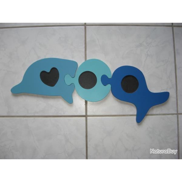 Cadre support photos decoration enfant poisson chambre salle de bain