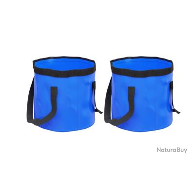 Holady Lot de 7 seaux de Pliables et pelles pour la Plage, Le Camping, l'eau et la Nourriture, gamelles pour Chien - Multi-Usage - 2,5 L