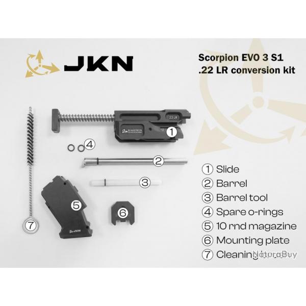 CONVERSION JKN POUR CZ SCORPION EVO3 S1 22LR