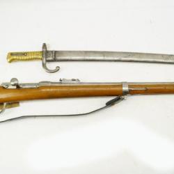 Fusil à aiguille Chassepot modèle 1866 manufacture impériale de Tulle avec sa b