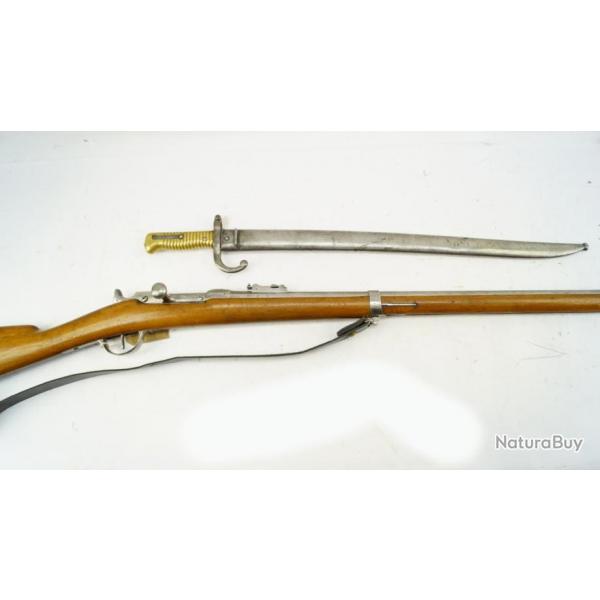 Fusil &agrave; aiguille Chassepot mod&egrave;le 1866 manufacture imp&eacute;riale de Tulle avec sa b