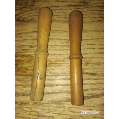 Lot De 3 Anciens Bourroirs En Buis - Chasse - Fabrication Française