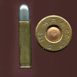 .351 WSL Winchester - marquage : W.R.A.Co. .351 S.L. - balle cuivre étamé pointe arrondie