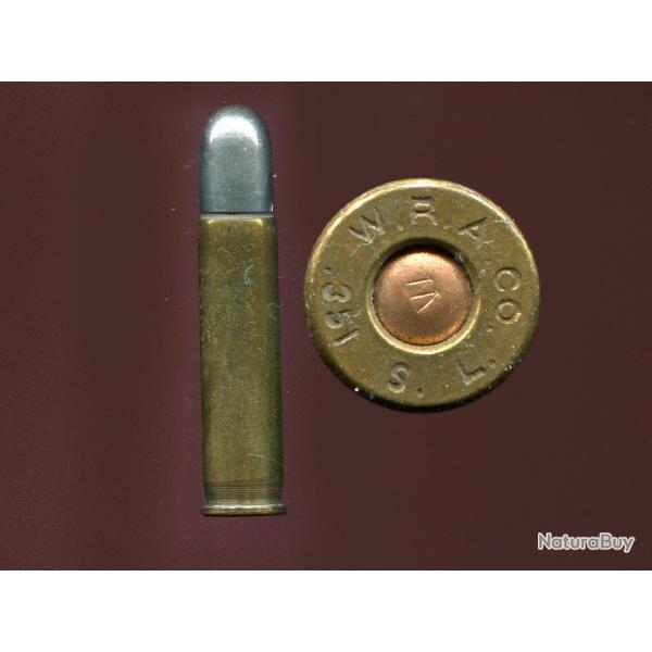 .351 WSL Winchester - marquage : W.R.A.Co. .351 S.L. - balle cuivre tam pointe arrondie