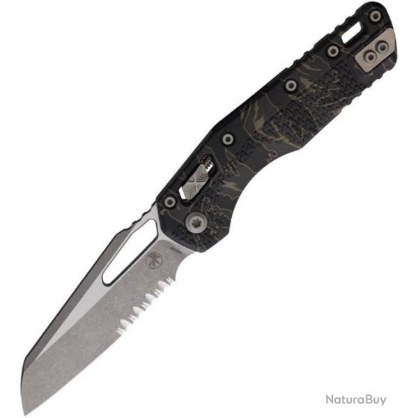 Couteau Microtech MSI AP Tiger Lame Acier M390MK Serr Manche Polymre Ram-Lok USA MCT210T11APPMTS -