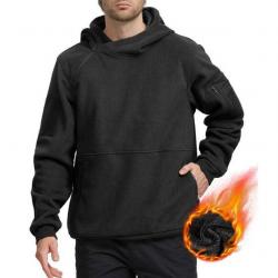 FREE SOLDIER Fleece Jacket Sweat Polaire Tactique Chaud à Capuche Hiver Homme Taille S