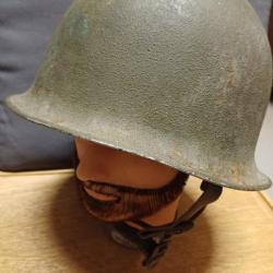 Casque lourd mod. 1951 complet avec sous casque et liner - Indochine Algérie