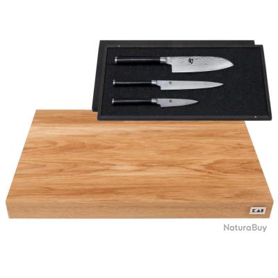 Bloc de couteaux Kai Shun Noyer