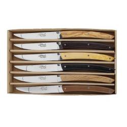 BJB.1039 Coffret 6 couteaux de table BJB "Le Thiers® " assortiment