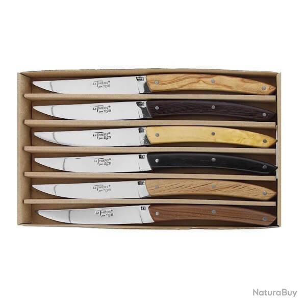 BJB.1039 Coffret 6 couteaux de table BJB "Le Thiers " assortiment