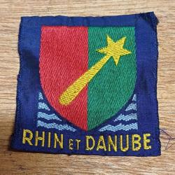 Ecusson patch de manche - 1ère Armée Française - Rhin et Danube - 1945