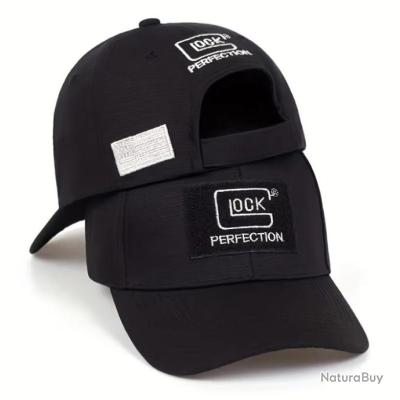 Casquette "GLOCK PERFECTION" - Marque Commando - Couleur Beige/Noir - Taille Réglable - Neuf Sans étiquette