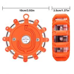 Obligatoire Lumière Stroboscopique Urgence Voiture Lumière Clignotante Base Magnétique Toit Orange