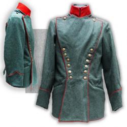 RARISSIME & TRES BEAU UNIFORME EMPIRE PRUSSIEN GRIS / VERT ET ROUGE TYPE WW1 SUPERBE