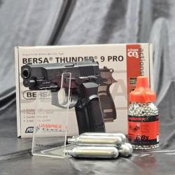 Pack prêt à tirer Bersa Thunder 9 pro calibre 4,5 mm bille acier + 1500 Bille + 5X capsules CO2