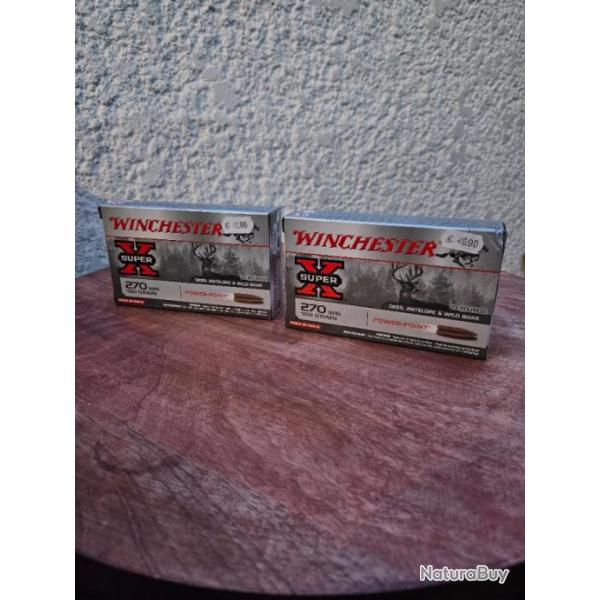 Lot de Balle Winchester calibre 270 Winchester