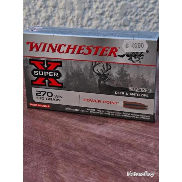 Balle Winchester calibre 270 Winchester