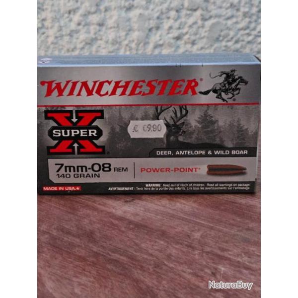 Balle Winchester calibre 7mm08 rem