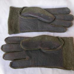 WW2 US PAIRE DE GANTS MILITAIRES AMÉRICAINS CUIR ET LAINE TAILLE S/M FEMME RÉFÉRENCÉ G.I. ( 39-45 )