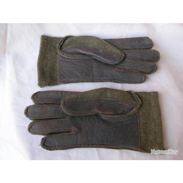 WW2 US PAIRE DE GANTS MILITAIRES AMRICAINS CUIR ET LAINE TAILLE S/M FEMME RFRENC G.I. ( 39-45 )