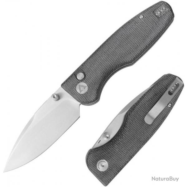 Couteau CMB Predator V3 Black Lame Acier 14C28N Manche Micarta Button Lock IKBS CMB19C