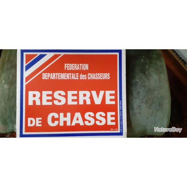 1 pancarte Reserve de chasse FDC