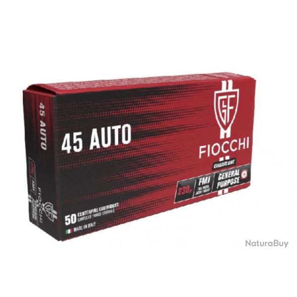 Munitions 45 ACP Fiocchi FMJ 230 grains