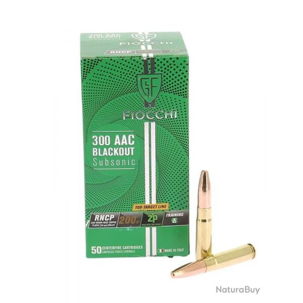 Munitions FIOCCHI calibre 300AAC Blackout Subsonic 200 grains RNCP