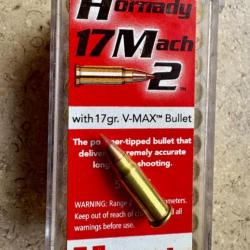 CARTOUCHE 17 MATCH 2 HORNADY 17 GR V-MAX BULLET BOITE DE 50