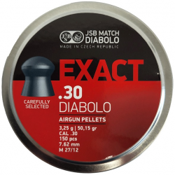 Boîte de 150 plombs JSB Diabolo Exact - Cal. 30 - 3.25 g