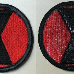 USA Ancien Patch à coudre 7th Division "Bayonet" rouge & noir VIETNAM pour collection ne pas porter