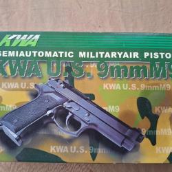 Pistolet AIRSOFT KWA U.S 9mm M9 Blow Back Métal