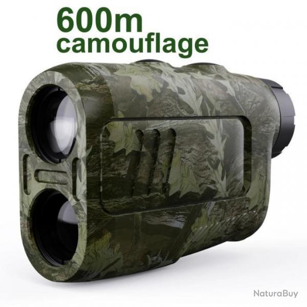 Tlmtre Laser 600M 6X PF2E Camouflage *Enchre* Mesure Distance Hauteur Pente Vitesse Chasse