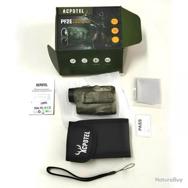 Tlmtre Laser 600M 6X PF2E Camouflage *Enchre* Mesure Distance Hauteur Pente Vitesse Chasse