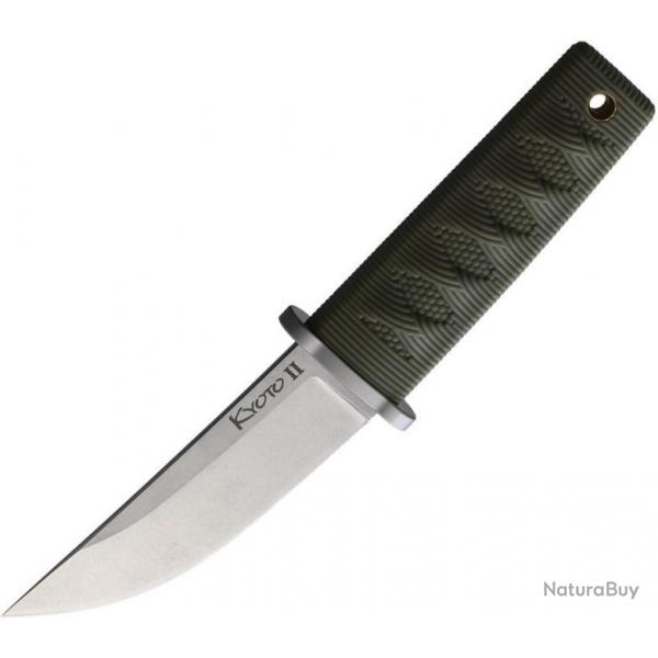 Couteau Cold Steel Kyoto II OD Green Lame Straight Back Acier 8Cr13MoV Manche Kray-Ex CS17DBODSW