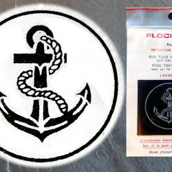 Patch à Flocker : écusson Ancre de la Marine Nationale (NEUF) pour collection ne pas porter