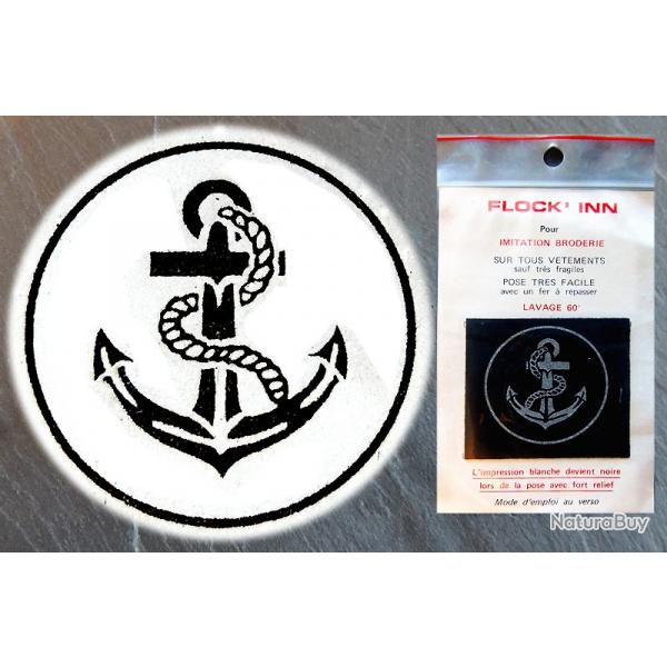 Patch  Flocker : cusson Ancre de la Marine Nationale (NEUF) pour collection ne pas porter