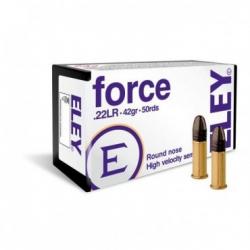 LOT DE 500 MUNITIONS  ELEY FORCE CAL 22LR 42GR