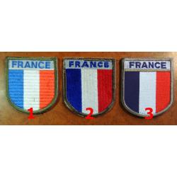 1 Ancien patch tricolore FRANCE : Bleu pale (N°1 sur la photo) velcro au dos POUR COLLECTION