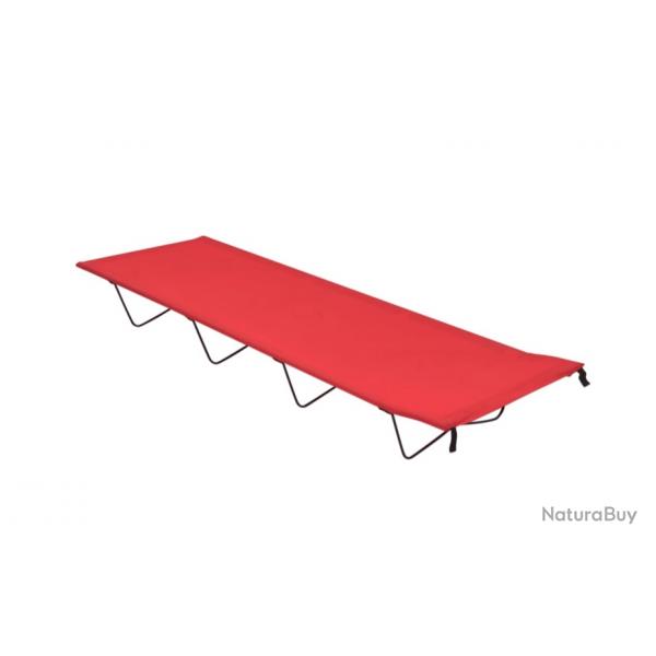 Lit de camping pliable 180x60x19 cm - Tissu Oxford & Acier - Lit de Camp Rouge