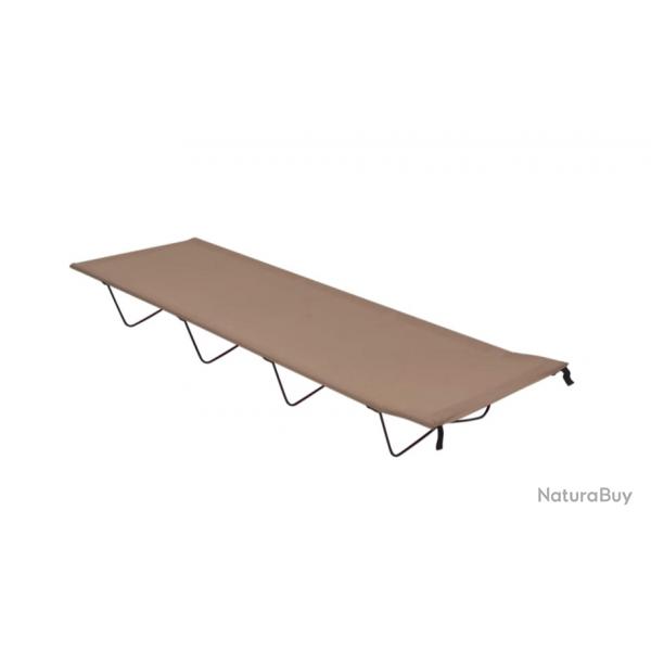 Lit de camping pliable 180x60x19 cm - Tissu Oxford & Acier - Lit de Camp Taupe