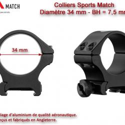 Colliers TLD Sports Match - Diamètre 34 mm (BH=7,5 mm)