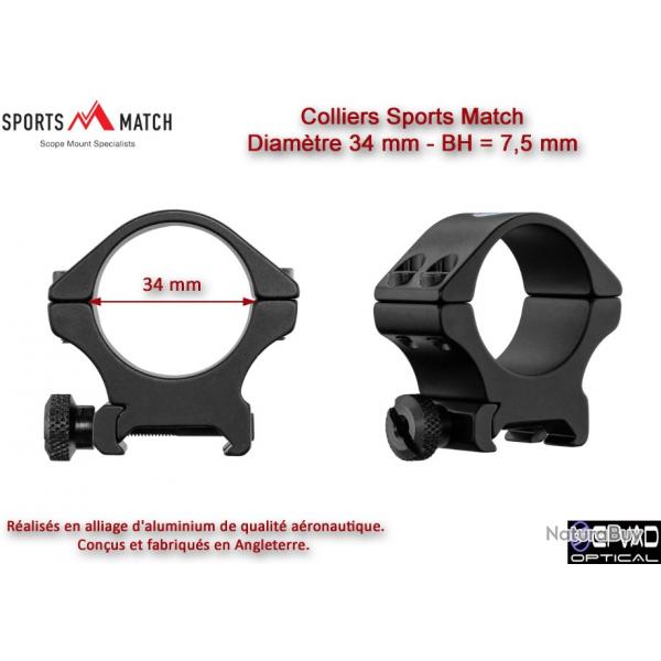 Colliers TLD Sports Match - Diamtre 34 mm (BH=7,5 mm)