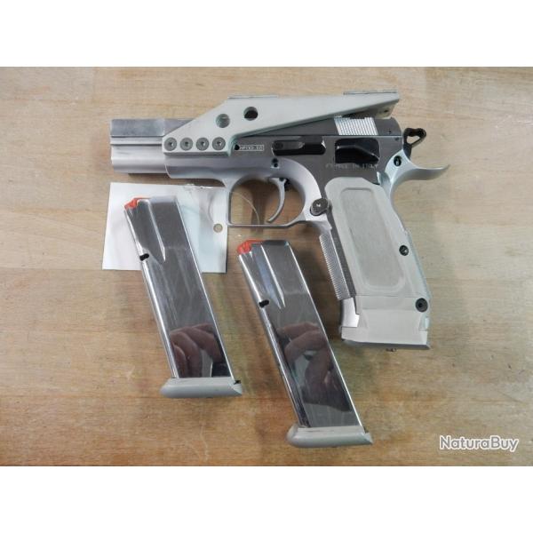 PISTOLET TANFOGLIO OPEN CAL 40 SMITH & WESSON + 3 CHARGEURS EN TOUT OCCASION BON ETAT