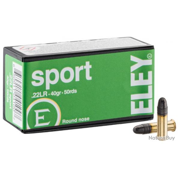 LOT DE 500 MUNITIONS  ELEY SPORT CAL 22LR 40GR