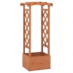 Jardinière à treillis avec arche 49x39x117 cm Bois de sapin alsavelo