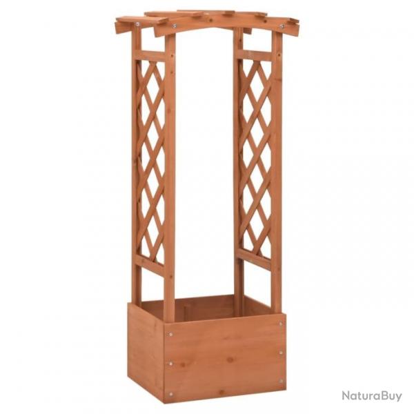 Jardinire  treillis avec arche 49x39x117 cm Bois de sapin