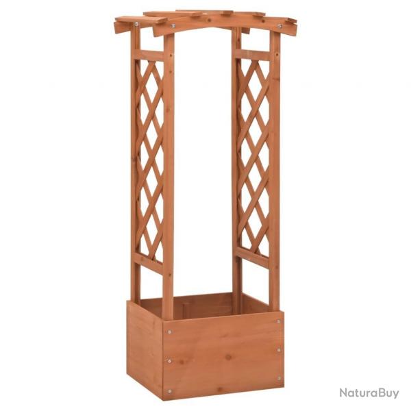 Jardinire  treillis avec arche 49x39x117 cm Bois de sapin alsavelo