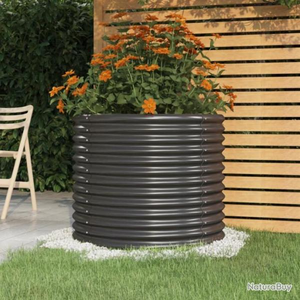 Jardinire Acier enduit de poudre 80x80x68 cm Anthracite